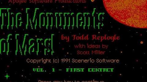 The Monuments of Mars! Vol. 1 - First Contact (1991 MS-Dos game)