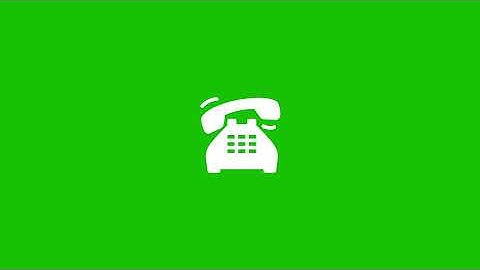 phone calling icon animation green screen video