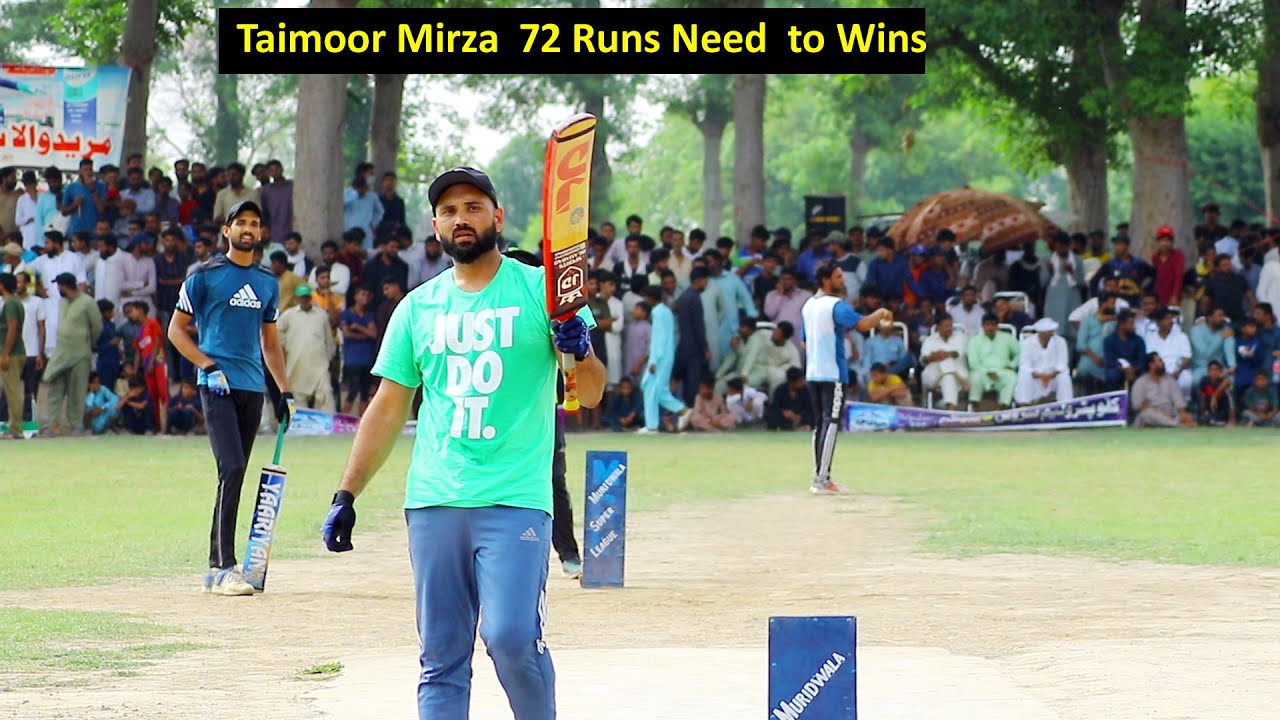 Taimoor Mirza cricket match 72 Runs Need to Wins - YouTube