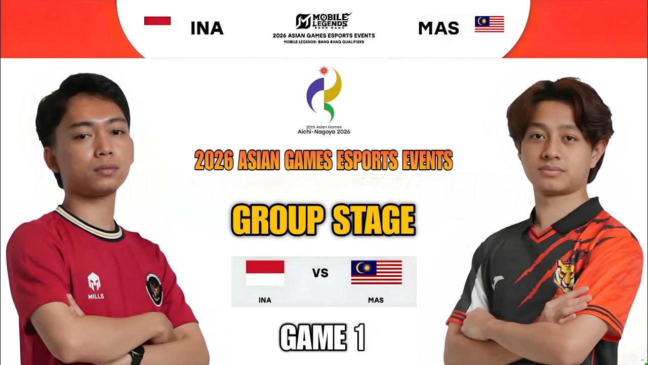 INDONESIA VS MALAYSIA I ASIAN GAMES 2026 GROUP STAGE - GAME 1 | Mobile Legends