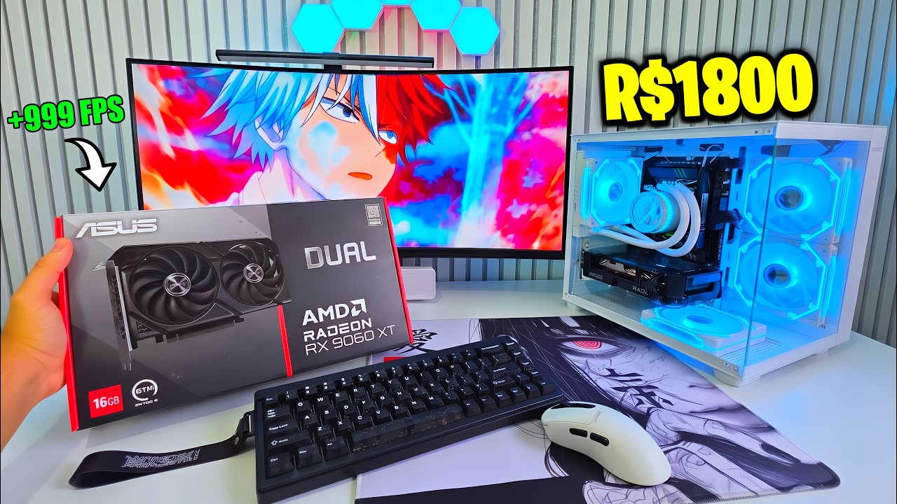 Tunei meu PC XEON com uma RX9060XT! (Insano)