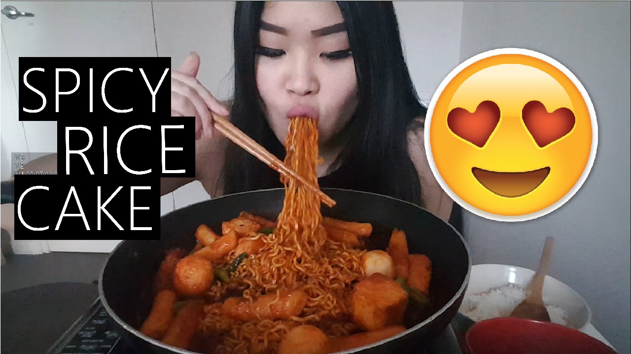 English Mukbang Spicy Rice Cake YouTube