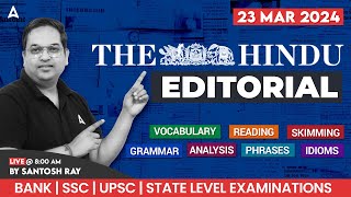 The Hindu Editorial Analysis | The Hindu Vocabulary by Santosh Ray | Vocabulary for Bank & SSC Exams