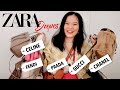 ZARA DESIGNER BAG DUPES | Huge Zara sale haul 2021, trendy bags, Chanel, Celine, BV, Fendi, Gucci...