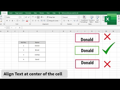 How to align Text Vertically at Center in Excel