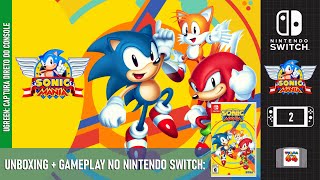 Unboxing Sonic Mania de Nintendo Switch + Gameplay direto do console!