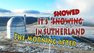 Stunning views the morning after it snowed in Sutherland
Since my quick video taken during the snowstorm in Sutherland, it snowed more during the night. The next morning we were greeted by a stunning scene to behold, forcing me to make this follow-up video.
Over the years I learnt that, in order to take good snow photos, you must wait until the Sun comes out, otherwise they are grey with pale contrast.
Luckily the wind allowed me to fly my drone, showing the stunning view from the air. Enjoy! Stunning views the morning after it snowed in Sutherland