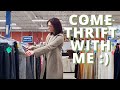 THRIFT WITH ME for SPRING | thrift haul try-on with thrift flip plans!