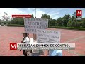 Aspirantes protestan en UNAM contra nuevo examen de control de ingreso