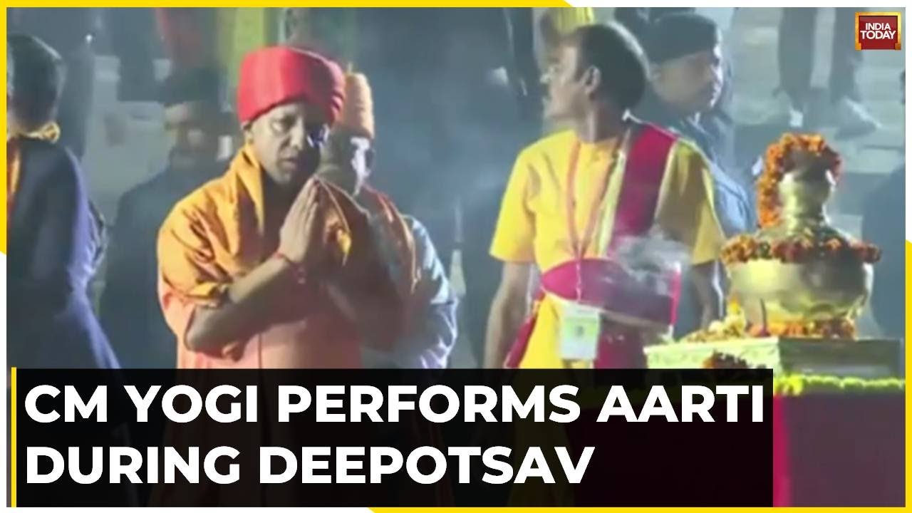 Deepotsav 2023: UP CM Yogi Adityanath Performs 'Aarti' During Deepotsav ...