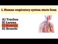 Breathing and exchange of gases expected question || re-neet 2026 || biology quiz format