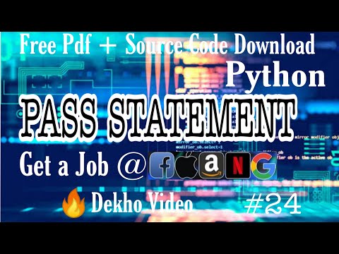 PASS STATEMENT | IN PYTHON | PYTHON TUTORIAL | #AlokRaja #24 #tiktokgirls #trending