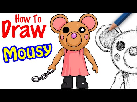 How To Draw Mousy Roblox Piggy Youtube - roblox art made easy