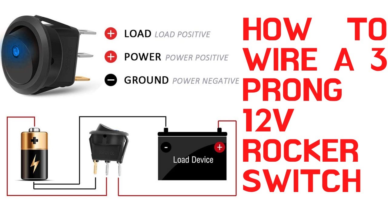 3 G 12v Illuminated Rocker Switch