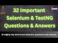Top 30 Selenium  &amp; TestNG Interview Questions and Answers | Most Important QA Automation Questions