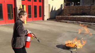 How to put out a combustible liquid fire.