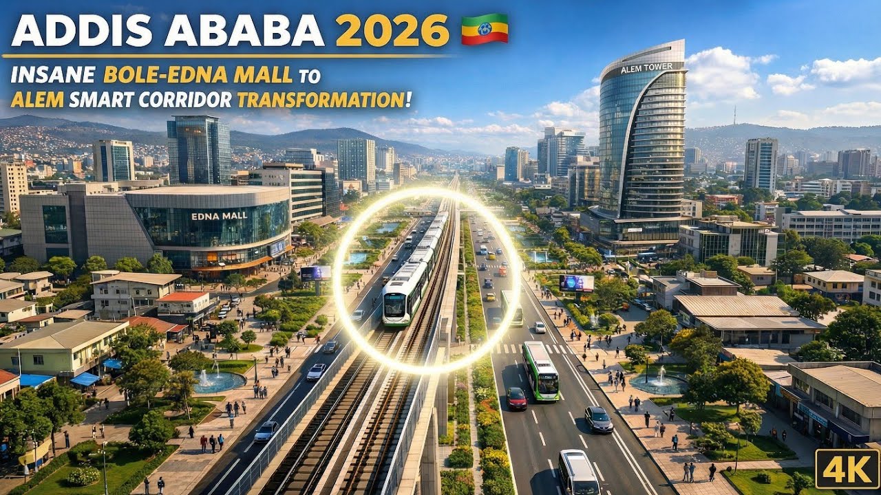 Аддис-Абеба 2026 🇪🇹 Невероятная трансформация интеллектуального коридора от торгового центра Боле...
