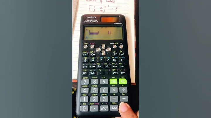 Inverse of a matrix #casio #calculator #matrix #inverse