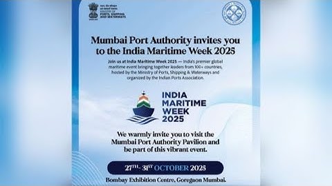 Mumbai Port Authority Chairman Mr AngaMuthu Inaugurates MbPA Gallary IMW -2025 Live in Nesco Ground 