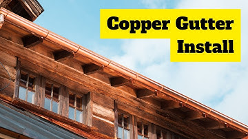 Copper rain gutter installation