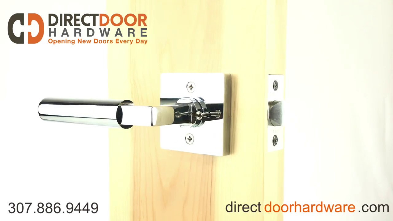 Emtek Stuttgart Lever with Square Rosette in Polished Chrome