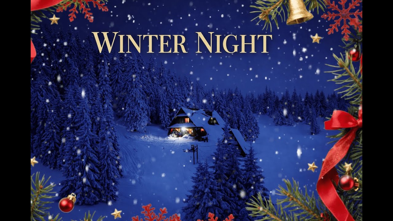 Cozy Winter Night Cabin Ambience ❄️ Snowfall & New Year Atmosphere | Art View Ambience