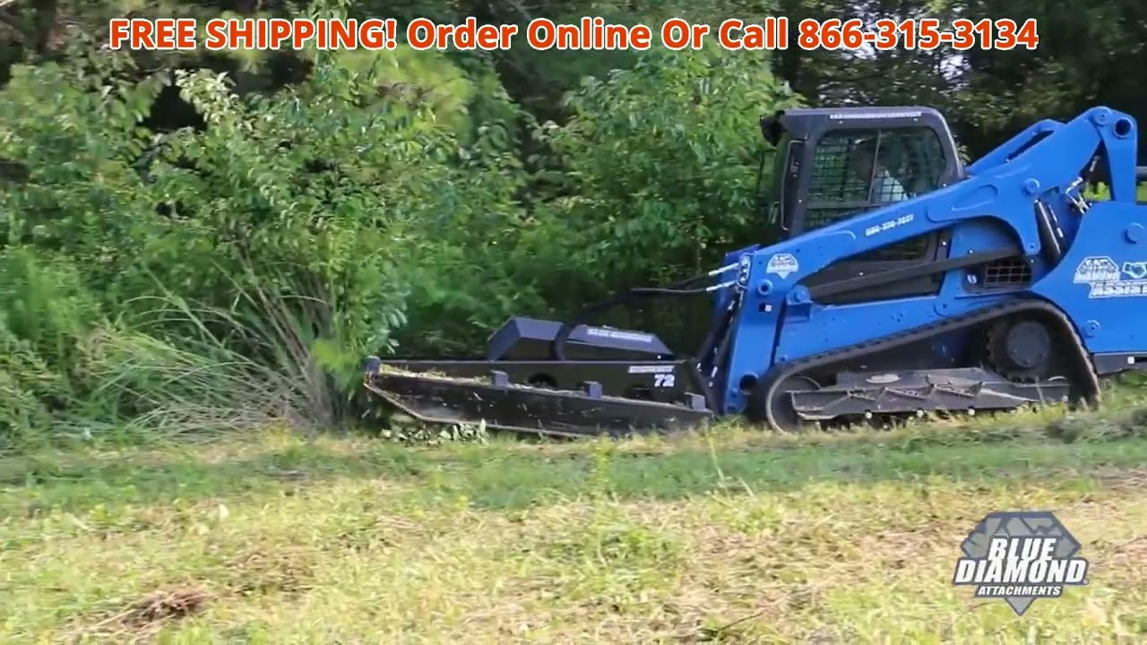 Blue Diamond Skid Steer Extreme Duty Brush Cutter Attachment - Skidsteers.com