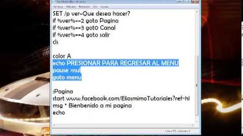 como crear un programa .bat