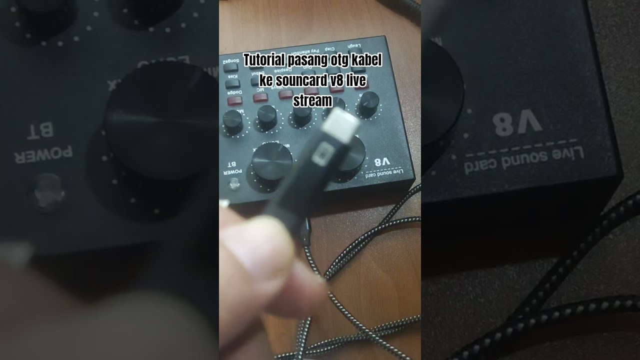 Tutorial pemasangan kabel OTG ke souncard V8