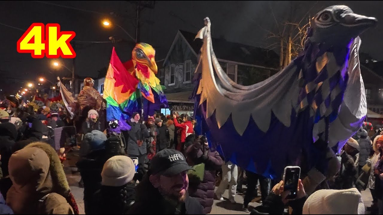 Kensington Market Winter Solstice Toronto 2025 4K // Kingston Parade 2025 Toronto. 