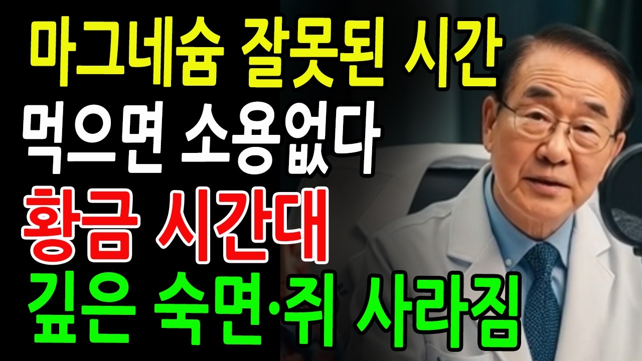 불면증 극복하는 마그네슘 이렇게 드세요｜의사가 공개한 효과 100배 비법｜손발저림·다리쥐 사라지는 진짜 타이밍｜오디오북｜노후 지혜