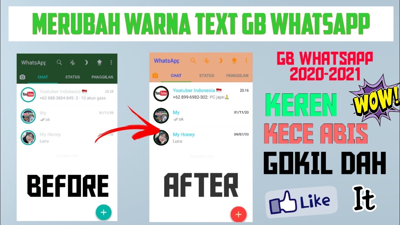 Cara merubah  warna  GB whatsapp  versi 2022 2022 YouTube