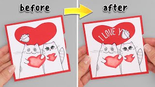 DIY Magic Card Craft Idea ❤️ I Love You ❤️ Valentine's Day ❤️ How to make Easy Paper Craft Tutorial