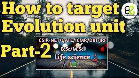Evolution csir net (Unit-11)