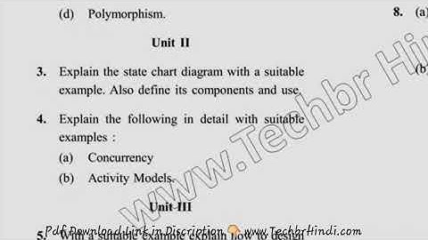 MBA 4th Sem Object Oriented Analysis& Design Question Paper