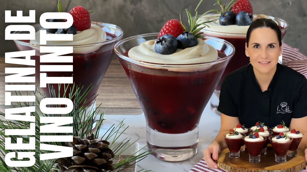 Gelatina de Vino Tinto y frutos rojos
