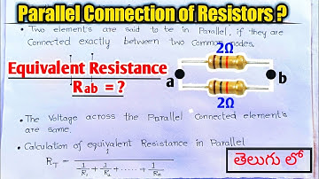 Parallel Connection of Resistors (Part-2). Calculation of Equivalent Resistance in Parallel
