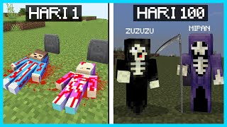 MIPAN & ZUZUZU 100 HARI MENJADI DEWA KEMATIAN DI MINECRAFT! MENCABUT NYAWA BANYA ORANG!