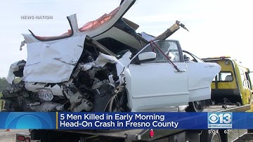 5 Men Killed In Head-On Collision In Fresno County