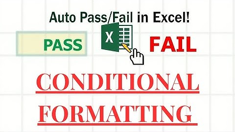 📊 "How to Auto Highlight PASS/FAIL in Excel with Conditional Formatting"