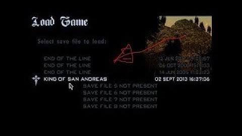 GTA SA Save File 100% Complete PC