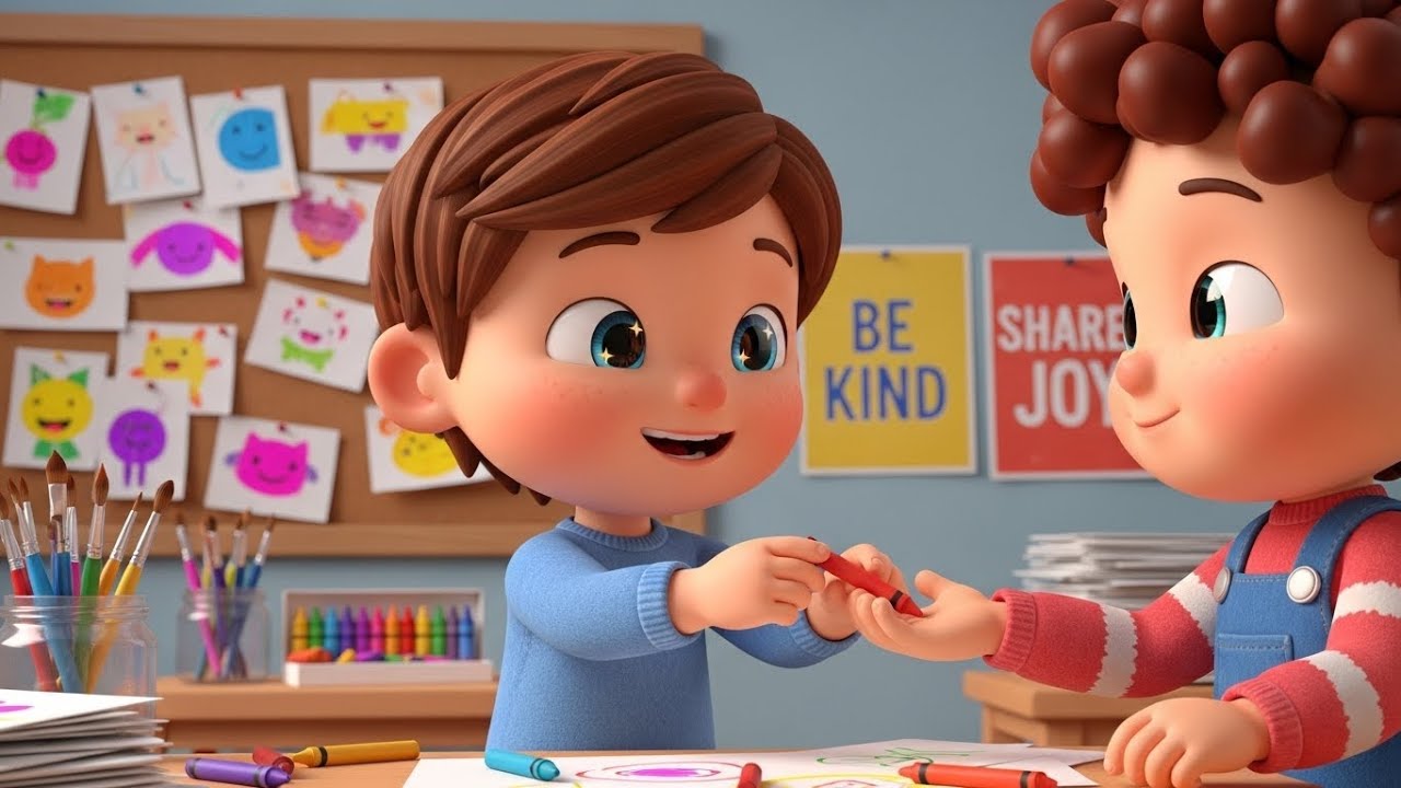 Sharing Is Caring Song for Kids | Good Manners Song, Popular Nursery Rhyme, Baby Songs & Kids Music