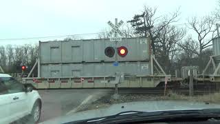 #5849 CSX D765-29 Loaded Double Stack trash train with a awesome crew