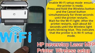 How to connect Wifi on Hp neverstop laser mfp 1200w printer with windows.hp neverstop wireless setup