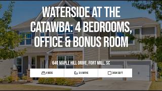 640 Maple Hill Drive | $680,000: Waterside at Catawba w/Four Bedrooms, Office & Bonus Room