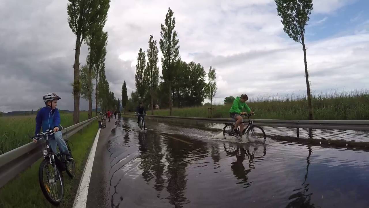 Street View: Hochwasser zwischen Moos und Radolfzell am Bodensee 2016