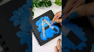 A 💖 letter flower painting #shorts #flowerpainting #viralvideo #trending