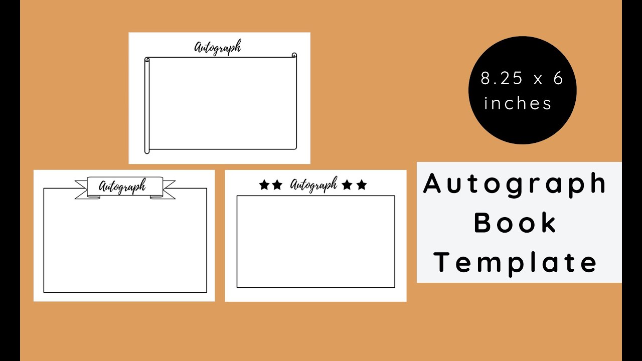 How to create simple autograph book 8 25 x 6 inches with powerpoint - YouTube how-to-create-simple-autograph-book-8-25-x-6-inches-with-powerpoint-youtube