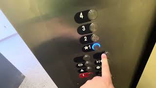 Otis elevator at the police station parking garage in Bristol, Connecticut, ￼￼