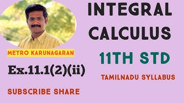11th Std Maths Ex.11.1(2)(ii) Integrate with respect to x, tanx/cosx